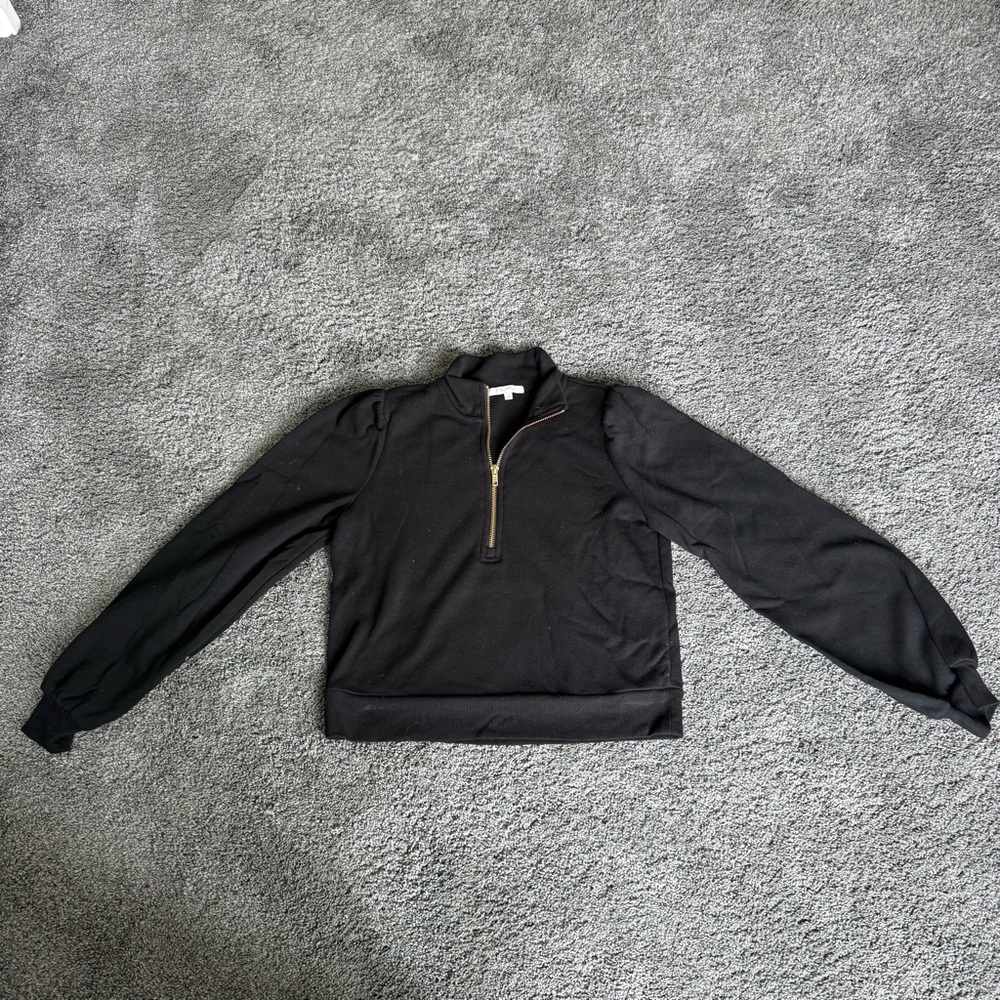 Z Supply Black Quarter-Zip Pullover